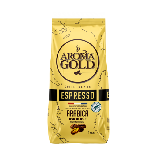 Aroma Gold Espresso Arabica 1kg (8kpl) - Kahvipavut - 4771632087580 - 1