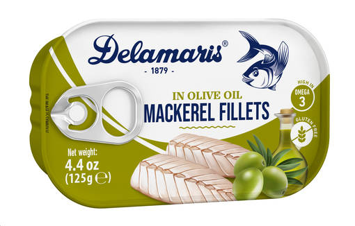 Delamaris Makrillifile Oliv 125g (14kpl) - Makrillit - 3838929567550 - 1