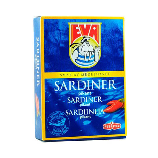 Eva Sardiinit Picant 120g (30kpl) - Sardiinit - 3859888140080 - 1