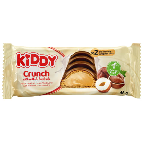 Kiddy Crunch Milk&Hazelnut 46g (30kpl) - Suklaapatukat - 4771632002200 - 1