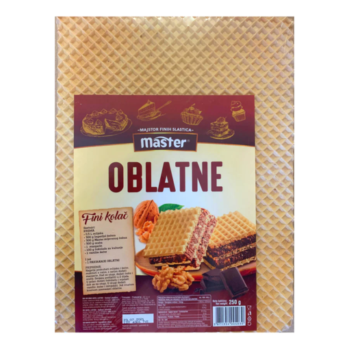 Master Oblatne Waffers 200g (20kpl) - Vohvelit - 3871354004030 - 1