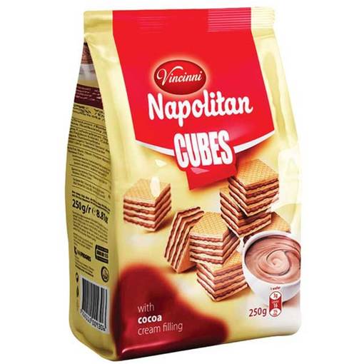 Vincinni Napo. Wafers Cocoa 180g (15kpl) - Vohvelit - 5310345008360 - 1