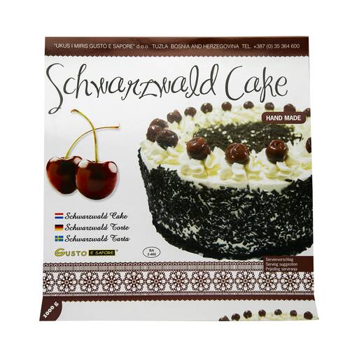 Gusto Schwarzwaldcake 1000g (2kpl) - Kakku pakasteet - 3870690001451 - 1
