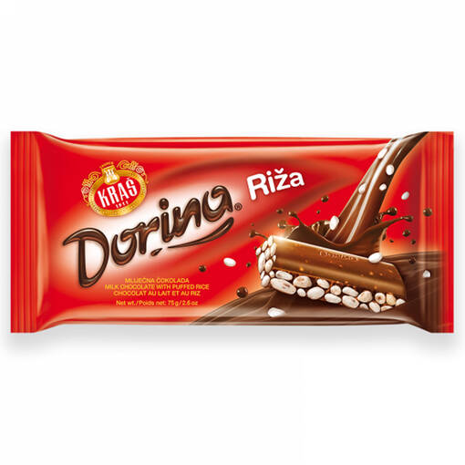 Kras Dorina Riisisuklaa 75g (14kpl) - Suklaalevyt - 3850102123681 - 1