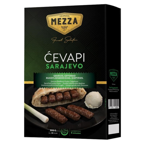 Mezza Cevapi Sarajevo 750g (8kpl) - Cevapcicit - 8717371000509 - 1