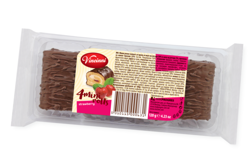 Vincinni Mini Rolls Straw. 120g (18kpl) - Täyteleivokset - 5310115000631 - 1