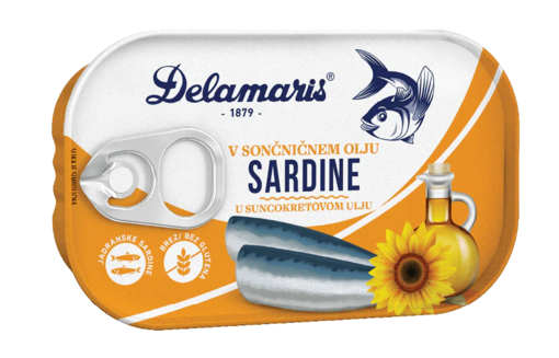 Delamaris Sardiinit Öljyssä 90g (20kpl) - Sardiinit - 3838929411662 - 1