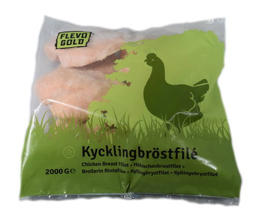Flevo Gold Chicken Fillet 70% 2kg (5kpl) - Pakastetut raakakananlihat - 7350074850302 - 1