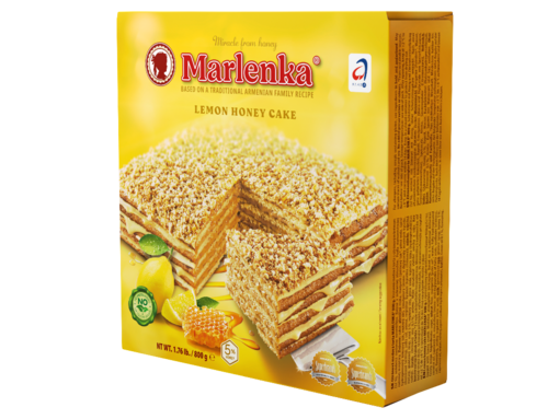 Marlenka Honey Cake Lemon 800g (6kpl) - Kakkut - 8594071650452 - 1