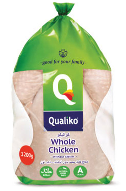 Qualiko Kokonainen Kana 1200g (10kpl) - Pakastetut raakakananlihat - 4820107354266 - 1
