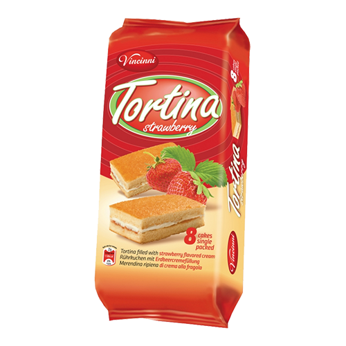 Vincinni Tortina Strawberry 200g (12kpl) - Täyteleivokset - 5310115001072 - 1