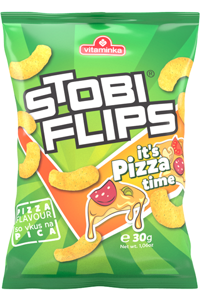 Vitaminka Stobi Flips Pizza 30g (50kpl) - Maissi flipsit - 5310005005562 - 1
