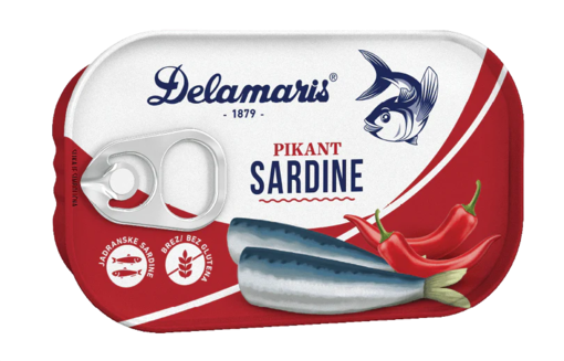 Delamaris Sardiinit Pikant 90g (20kpl) - Sardiinit - 3838929414663 - 1