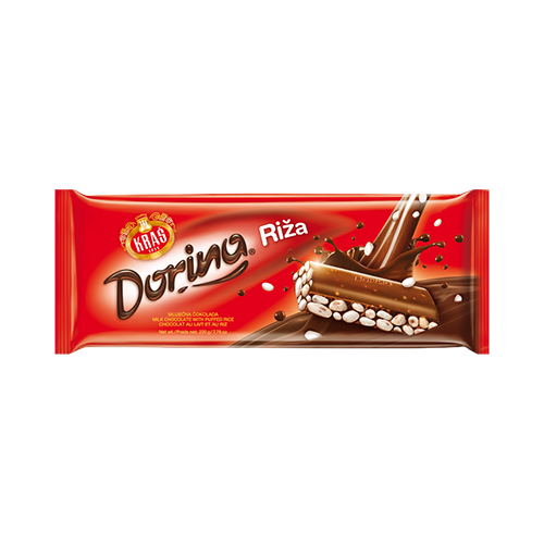 Kras Dorina Riisisuklaa 220g (9kpl) - Suklaalevyt - 3850102123452 - 1