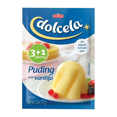 Dolcela Puding Vanilija 3+1 (12kpl) - Leivontajauhot - 3850104276514 - 1