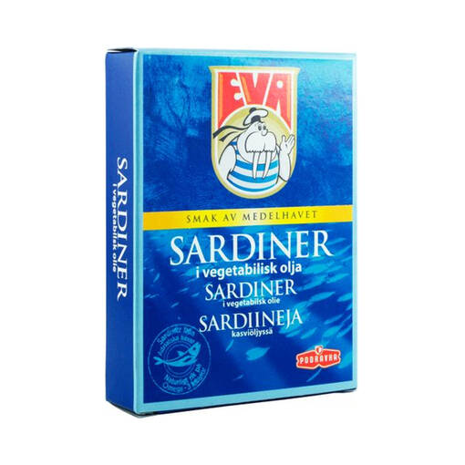 Eva Sardiinit kasvisöljyssä 120g (30kpl) - Sardiinit - 3859888140004 - 1
