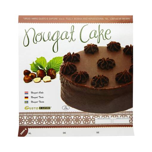 Gusto Nougatcake1000g (2kpl) - Kakku pakasteet - 3870690001314 - 1