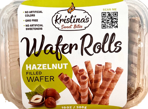 Kristinas Wafer Rolls Hazel 300g (16kpl) - Vohvelit - 853553004724 - 1