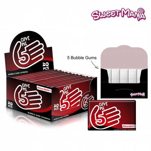SM Give Me 5 Strawberry 11g (20kpl) - Purukumit - 6957342914394 - 1