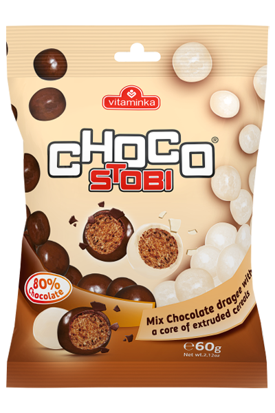 Vitaminka Stobi Choco Mix 60g (30kpl) - Maissi flipsit - 5310005028844 - 1