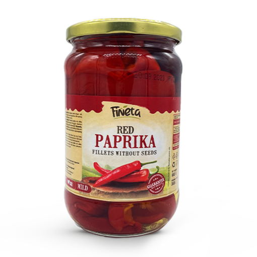 Fineta Red Paprika Fillets 720ml (12kpl) - Paprikasäilykkeet - 6429810313225 - 2