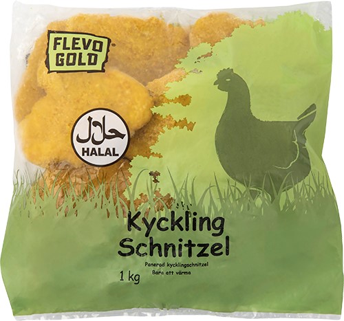 Flevo Gold Chicken Scnitzel 1kg (10kpl) - Pakastetut kananliha valmisteet - 7350074853075 - 1