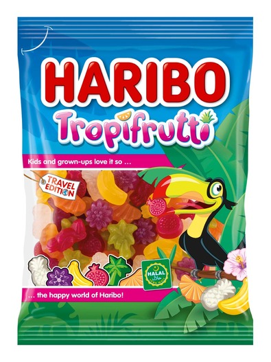 Haribo Halal Tropifrutti 80g (24kpl) - Karkit - 8691216022515 - 1