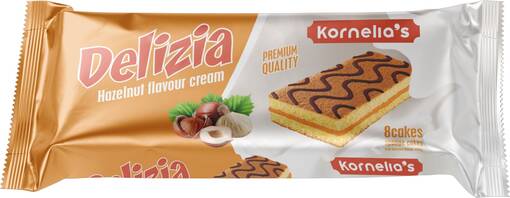 Kornelias Delizia Hazelnut 200g (15kpl) - Täyteleivokset - 5319992188135 - 1