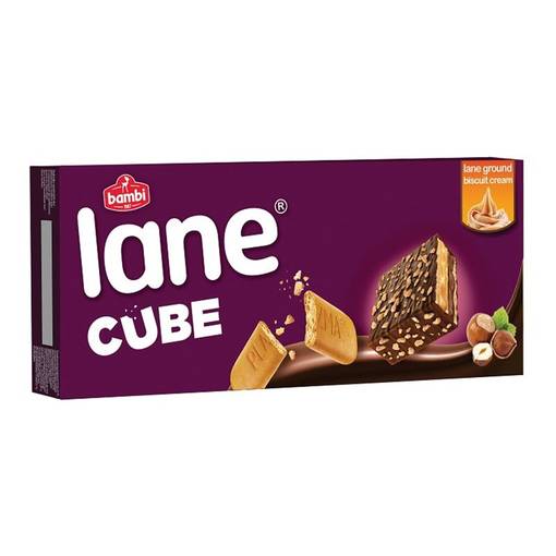 Lane Cube Hazelnut 135g (24kpl) - Tee- ja kahvikeksit - 8600043031775 - 1