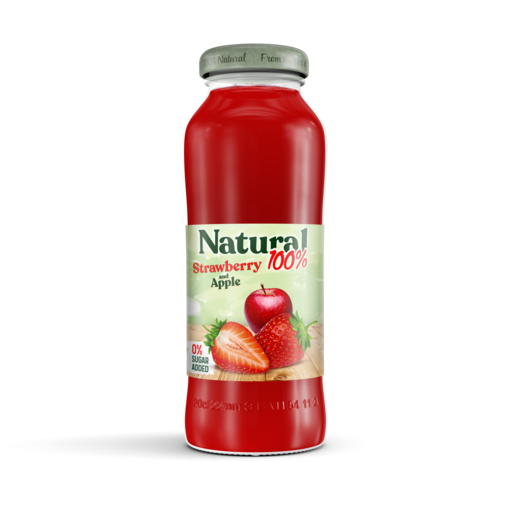 Natural 100% Strawberry 200ml (12kpl) - Täysmehut - 3900518300845 - 1