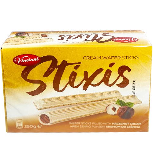 Vincinni Stixis Hazelnut 250g (14kpl) - Vohvelit - 5310345008605 - 1