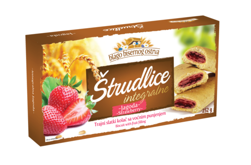 BBO Strudlice Strawberry 252g (12kpl) - Struudelit - 8606106300406 - 1