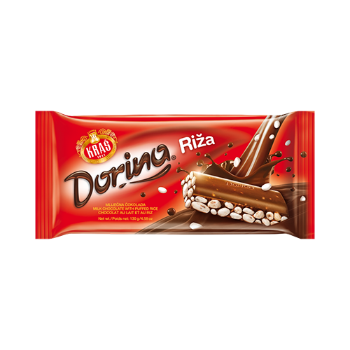 Kras Dorina Riisisuklaa 130g (10 kpl) - Suklaalevyt - 3850102513987 - 1