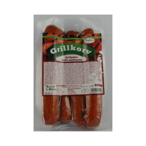 Brajlovic Grillimakkara Mie 400g (12kpl) - Naudan makkarat - 9120018530298 - 1