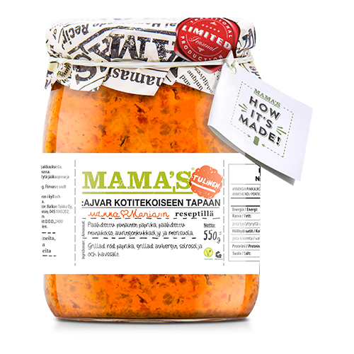 Mamas Ajvar Tulinen 550g (12kpl) - Ajvarit - 5310146002628 - 1