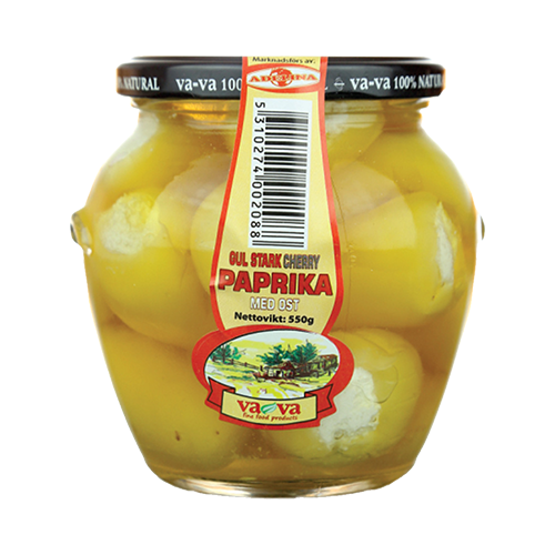 Vava Cherry Paprika Kelt. 550g (6kpl) - Paprikasäilykkeet - 5310274002088 - 1