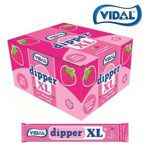 Vidal Dipper XL Strawber. 10,5g (100kpl) - Karkit - 8413178321808 - 1