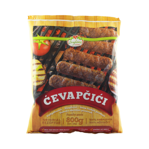 Brajlovic Cevapcici Sarajevo 800g (10kpl - Cevapcicit - 9120018530229 - 1