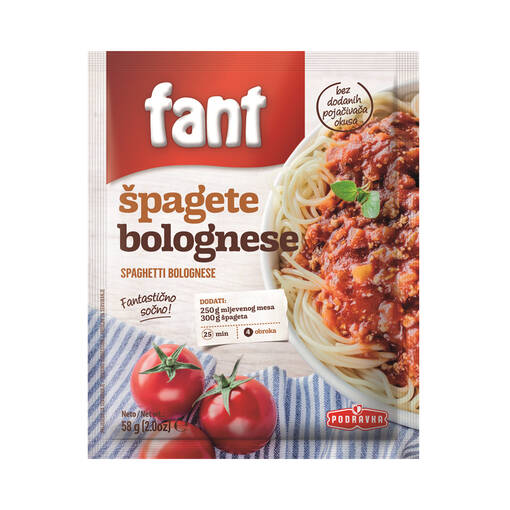 Fant Spagetti Bolognese 58g (20kpl) - Mausteseokset - 3850104295089 - 1