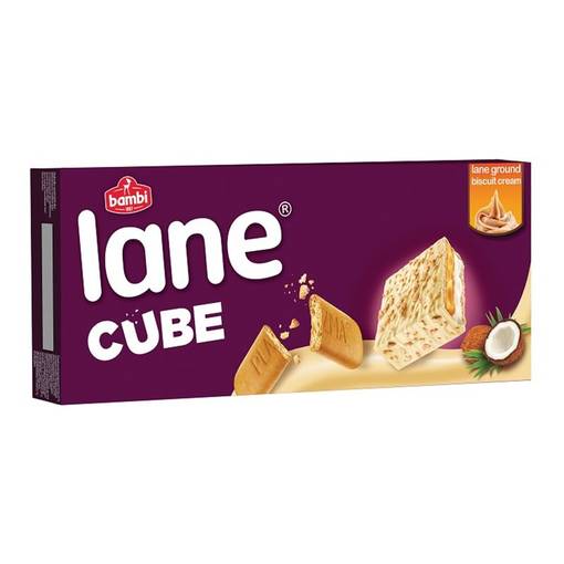 Lane Cube Coconut 130g (24kpl) - Tee- ja kahvikeksit - 8600043031799 - 3
