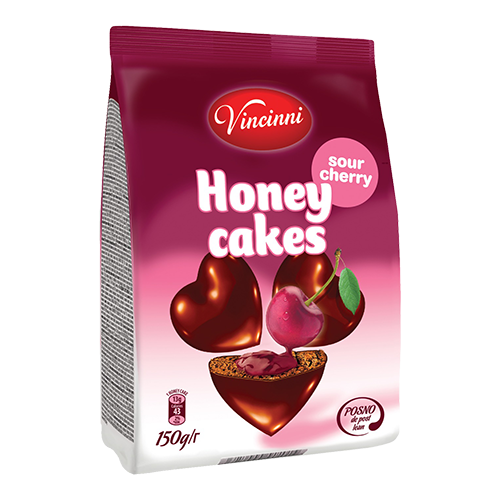 Vincinni Honey Cakes Cherry 150g (12kpl) - Täytekeksit - 5310115000709 - 1