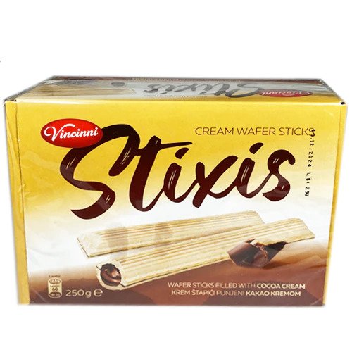 Vincinni Stixis Cocoa Cream 250g (14kpl) - Vohvelit - 5310345008599 - 2