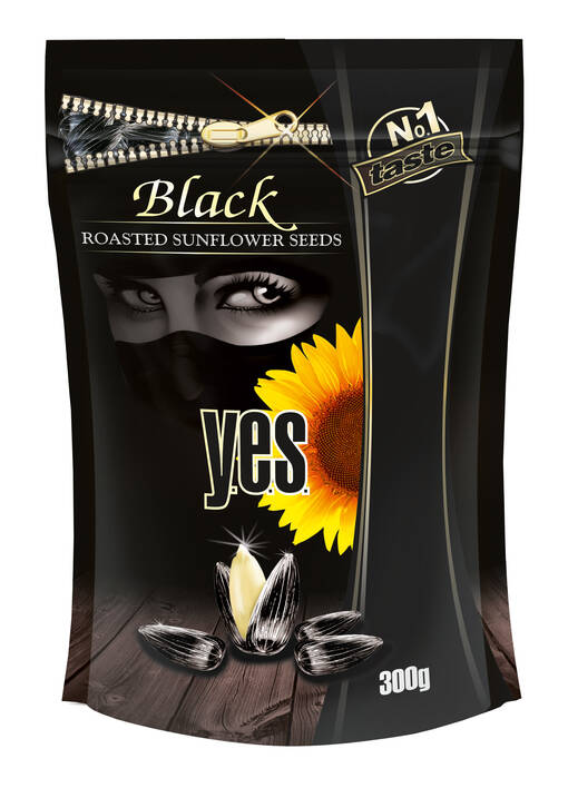 YES Black Roasted Sf Seeds 300g (18kpl) - Auringonkukansiemenet - 4770266186119 - 1